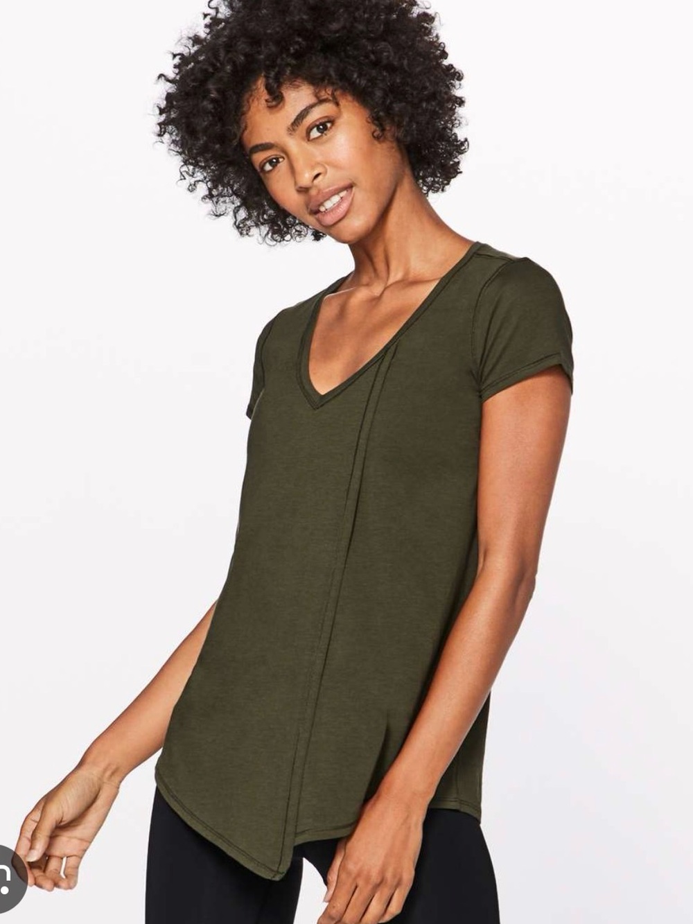 Lululemon Knot A Problem Tee in Dark Olive